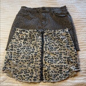 Almost Famous Leopard Print Mini Skirt